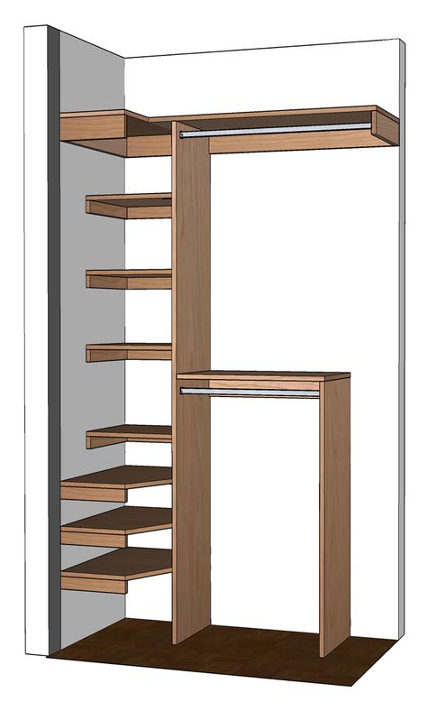 Small Closet Organization | DIY Small Closet Organizer Plans Small Closet Organizer, Diy Small Closet, Small Closet Organization Diy, Closet Organizer Plans, Zimmer Diy, Closet Diy, Tiny Closet, Open Closet, Yellow Room