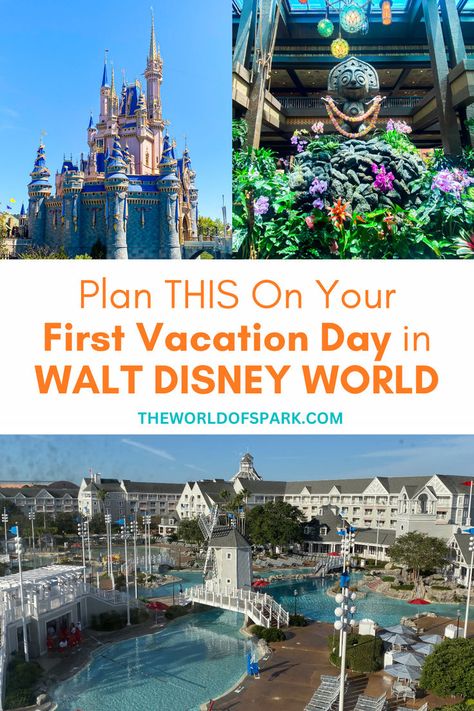 DISNEY WORLD VACATION PLANNING GUIDE | Getting ready to visit Walt Disney World but unsure of what to do with your extra time on your arrival day? Plan activites like enjoying your resort, going to Disney Springs, or spending the day at the parks! But this isn't a one-size-fits-all approach. This article will help you determine the best way to start YOUR Disney World vacation on the right foot. #DisneyWorld #DisneyVacation Click to learn more! Disney Universal Studios, Going To Disney, Disney World Vacation Planning, Vacation Planning, Disney World Tips And Tricks, Planning Guide, Day Plan, Disney World Vacation, Disney Springs