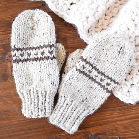 Ravelry: Chunky Fair Isle Mittens by Country Pine Designs || Kathleen Fair Isle Mittens, Knitted Mittens Pattern, Knitted Mittens, Crochet Mittens, Double Pointed Needles, Mittens Pattern, Knit In The Round, Fair Isle Knitting, Knit Mittens