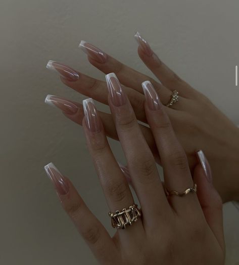 Milky Nails, Gel Glue, White French Tip, Nagel Tips, Nail Forms, Popular Nails, Birthday Nails, Stick On Nails, Nailed It