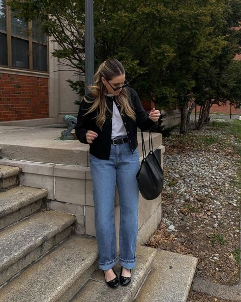 Fall Outfit Aesthetic, Ballet Flats Outfit, Looks Jeans, Winter Ootd, Flats Outfit, Work Fits, Casual Day Outfits, Casual Chic Outfit, Fall Fits