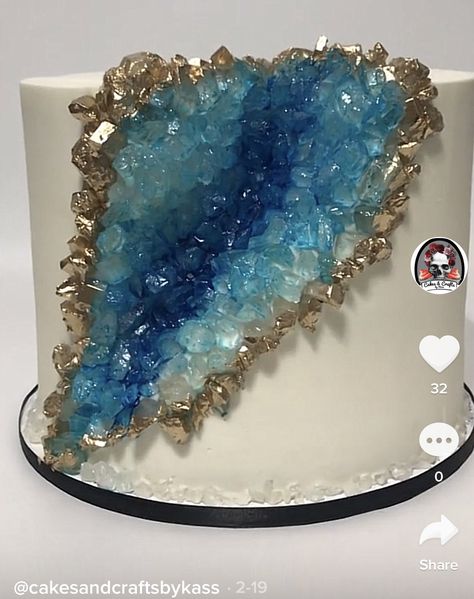 Astronomy Cake, Geo Cakes, Geology Cake, Geode Cakes, 40th Birthday Cake For Women, Gem Cake, Teal Cake, Rock Birthday, Emerald Wedding Anniversary