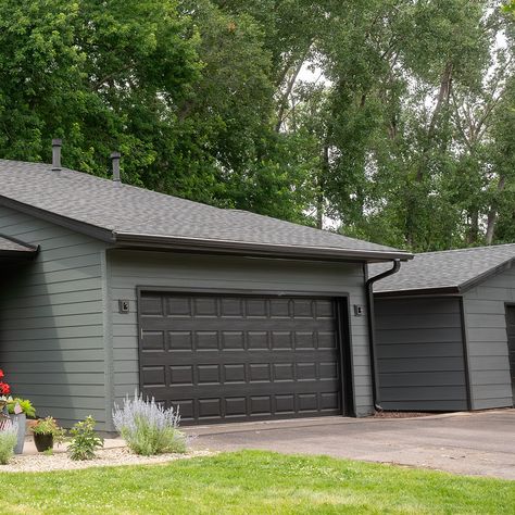 Bold and timeless. This James Hardie siding combo of Iron Gray and Midnight Soot bring depth and character to any home. 🏡 #HomeDesign #JamesHardie #SuperSiders James Hardie Siding, Hardie Siding, James Hardie, August 15, House Designs, House Designs Exterior, Siding, House Design, Exterior