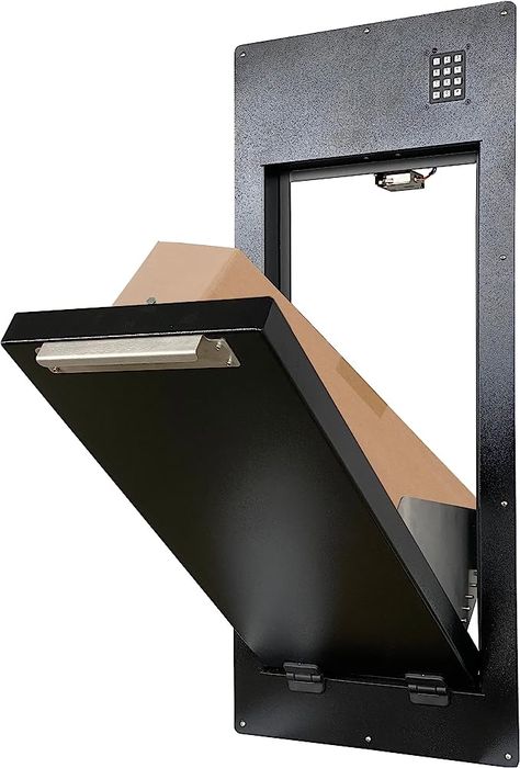 MB Sentinel Box Gobbler Wall Insert Parcel Box | Large Heavy Duty Secure Drop Box for Packages | Package Protection Box | in-Wall Mailbox with Electronic Digital Keypad Lock - - Amazon.com Secure Package Drop Box Ideas, Drop Box For Packages, Package Drop Box Ideas At Gate Diy, Gate Package Drop, Package Delivery Box Ideas, Amazon Drop Box Ideas, Amazon Delivery Box Diy, Package Drop Box Ideas At Gate, Diy Package Drop Box Ideas