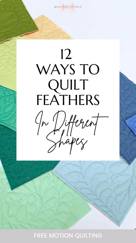 Quilt Feathers Patterns, Custom Longarm Quilting Designs, Machine Quilting Borders Ideas, Quilting Feathers Free Motion, Longarm Free Motion Quilting Designs, Fmq Border Designs, Free Hand Quilting Designs, Custom Quilting Designs, Quilting Stencils Templates Free