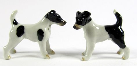 Porcelain Dog Figurines, Porcelain Animal Figurines, Clay Fox, Clay Dog, Painted Fox, Dog Ceramic, Pottery Animals, Porcelain Dog, Porcelain Animal