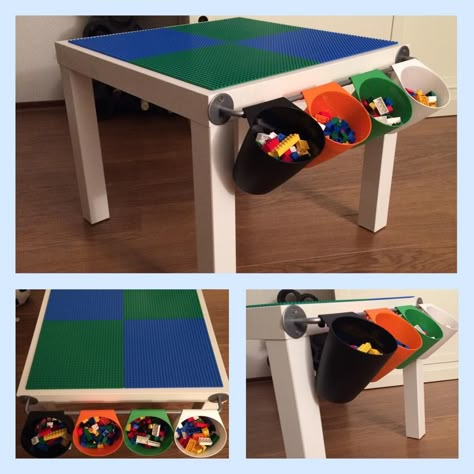 Fun with IKEA and LEGO of course. A easy to DIY LEGO table that’s compact and can be stowed away too. Table Lego Diy, Lego Play Table, Diy Lego Table, Lego Table Ikea, Lego Table Diy, Lack Coffee Table, Lack Table, Diy Lego, Table Ikea