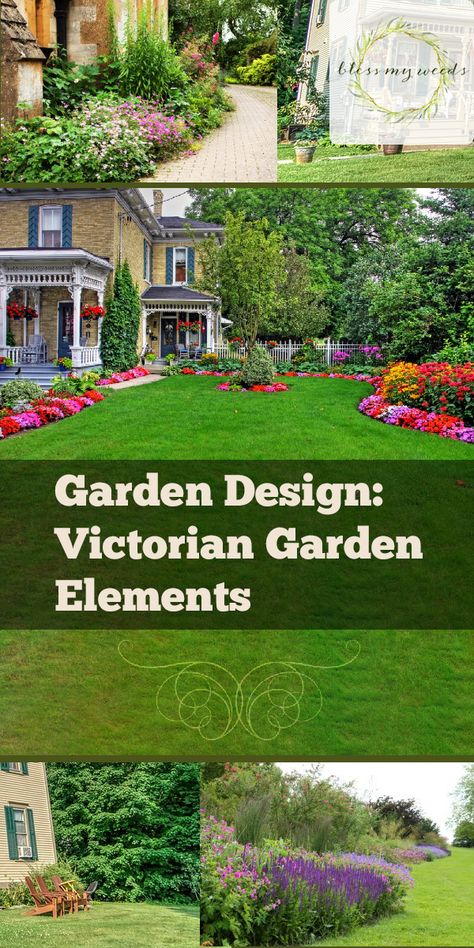 Victorian Landscaping, Victorian Garden Ideas, Landscape Garden Ideas, Low Maintenance Garden Design, Garden Landscaping Diy, Victorian Gardens, Victorian Garden, Front Yards, Landscape Design Plans