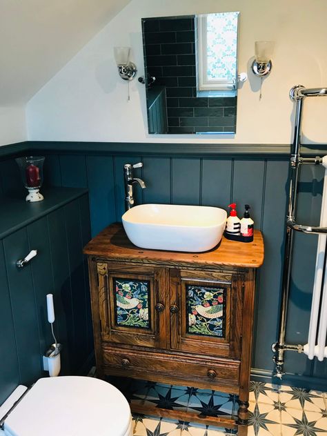 Gallery - The English Panelling Company Wide Panelling, Downstairs Toilet Ideas, Bert And May Tiles, Small Downstairs Toilet, Toilet Ideas, Statement Tiles, Bathroom Paneling, Jade Design, Decorative Wall Tiles