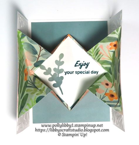 Gate Fold Explosion Birthday Card - Inside Petunias, Special Day, Stampin Up, Gate, Birthday Cards, Paper Crafts, Tags, Birthday