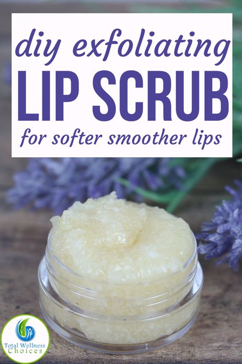 Sugar Scrub For Lips Diy, Essential Oil Lip Scrub, 3 Ingredient Lip Scrub, Simple Lip Scrub, Lip Scrub Diy Exfoliating, Lip Exfoliator Diy, Lavender Lip Scrub, Sugar Scrub For Lips, Lip Scrub Diy Recipes