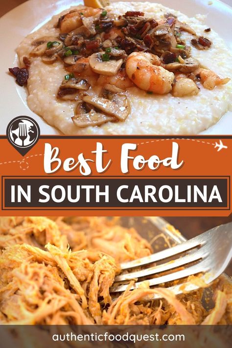 South Carolina Food by Authentic Food Quest Recipes From South Carolina, South Carolina Food Recipes, South Carolina Recipes, Charleston South Carolina Food, Virginia Recipes, Columbia Food, Carolina Recipes, American Cuisine Recipes, South Carolina Food