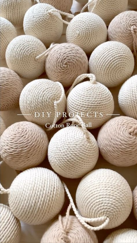 macramelif | —— DIY PROJECTS —— Cotton Rope Ball I know you’ve been waiting for this tutorial for a long time, here it is finally! 🤍 Stay tuned for... | Instagram Boho Macrame, Boho Christmas, Macrame Tutorial, Cotton Rope, Diy Christmas Ornaments, Knitting Projects, Stay Tuned, Christmas Decor Diy, Boho Decor