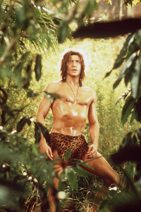 Brendan Fraser in George of the Jungle (1997) Encino Man, Jungle Pictures, George Of The Jungle, Eric Bana, Are You Not Entertained, Leading Men, Olivia De Havilland, Brendan Fraser, Sharon Tate