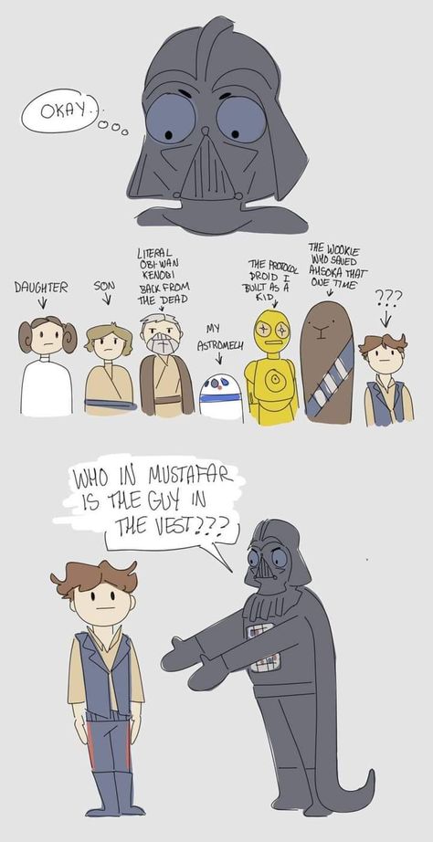 Star Wars Au, Star Wars Fanart, Star Wars Funny, Star Wars Meme, Anakin Vader, Star Wars Jokes, Star Wars Drawings, Star Wars Comics, Star Wars Artwork