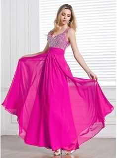 Such a pretty color! Prom Dresses Under 100, Stylish Prom Dress, Chiffon Prom Dresses, Fuchsia Wedding, Prom Dress 2014, Ruffle Beading, Gorgeous Prom Dresses, Floor Length Prom Dresses, Affordable Prom Dresses