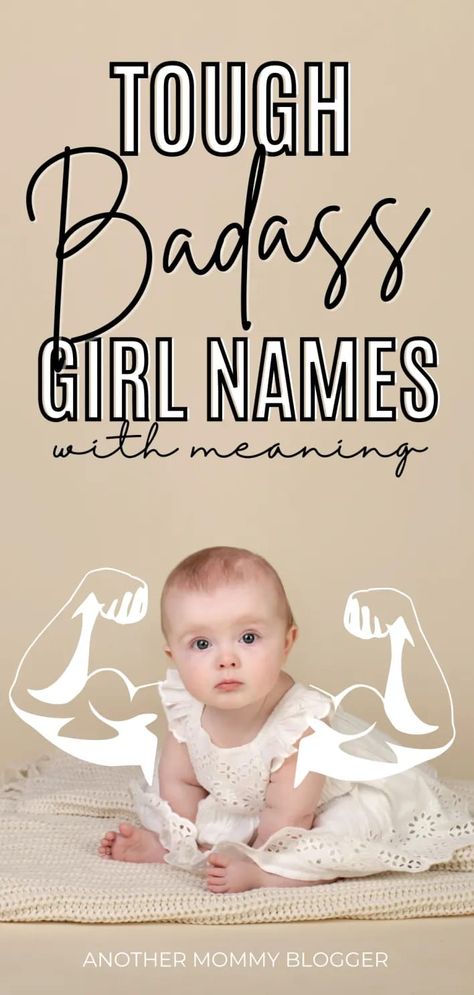 These strong girl names with meaning are badass. This baby girl names list has tough girl names you need to see. Baby Names Unique List, Cute Girl Names List, Strong Names With Meaning, Unique Baby Girl Names List, Strong Women Names, Baby Names Girl List, Unique Girl Names List, Baddie Girl Names, Brooke Name Aesthetic