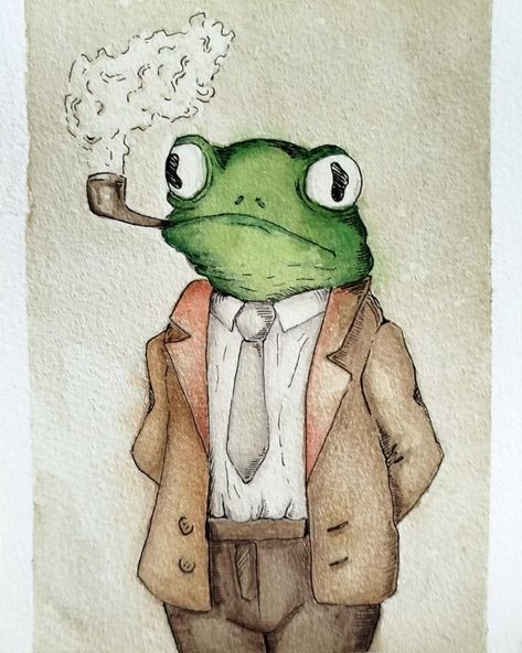 Vintage Frog #froggy #frogart #artterapy #creativityeveryday #watercolor #frogpainting #watercolourpainting #art_academic_drawing #charcoaldraw #academicdrawing #academic_artworks #pencilportal #pencilart #drawings #drawinginsta #newdrawing #drawingartists #pencildrawing #arttrending #artdump #derwent #sketching #sktchy #dessin #sketchaday Cowboy Frog Drawing, Drawing Ideas Frogs, Frog Drawing Sketches, Frog Sketches, Top Hat Drawing, Frog Sketch, Cyanotype Process, Academic Drawing, Vintage Frog