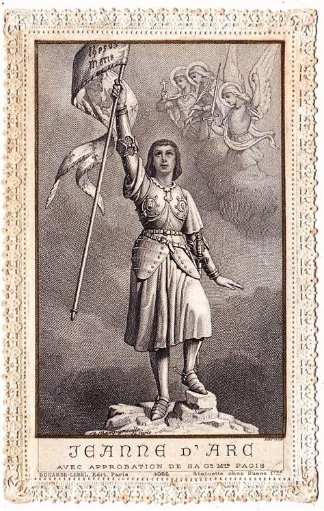 Santa Joana D'arc, Joan D Arc, Saint Joan Of Arc, St Joan, Jeanne D'arc, Joan Of Arc, Top Art, Catholic Art, Vintage Cards