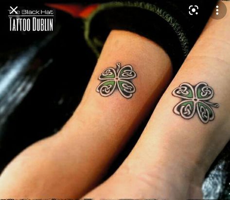 Celtic Shamrock Tattoo For Women, Celtic Tattoo Ideas Female, Celtic 4 Leaf Clover Tattoo, Celtic Heart Tattoo For Women, Irish Couple Tattoos, 4 Leaf Clover Tattoo For Women, Celtic Shamrock Tattoo, Celtic Tattoo For Women Irish, Irish Clover Tattoo