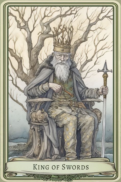 King of Swords personifies extraordinary mind, wit, and logic. He is able to understand and analyze complex situations with clarity. With its power and authority, it represents a leader who can make difficult decisions and manage with skill. #tarot #tarotcardmeanings #tarotreading #tarotcardoftheday #tarotreading #tarotcommunity #tarotonline #tarotcommunity King Of Swords Tarot, Power And Authority, King Of Swords, Swords Tarot, Tarot Guide, Difficult Decisions, Tarot Card Meanings, Tarot Art, He Is Able