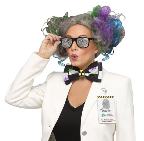 Halloween Mad Scientist Costume, Zombie Scientist Costume, Mad Scientist Costume Female, Mad Scientist Makeup Female, Scientist Costume Women, Mad Scientist Costume Women's, Mad Scientist Halloween Decorations, Mad Scientist Hair, Work Costume Ideas