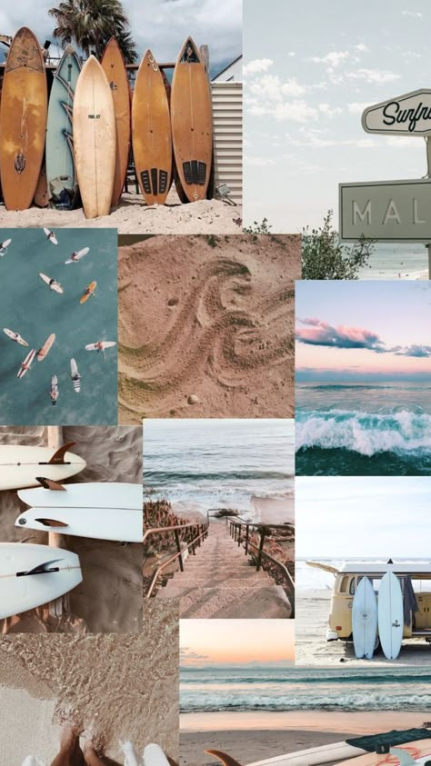 Surf Phone Wallpaper, Surf Aesthetic Wallpaper, Surfing Wallpaper, Beach Phone Wallpaper, Beachy Wallpapers, Beach Wall Collage, Surf Aesthetic, Wallpaper Beach, Cute Images For Wallpaper