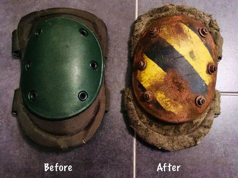 Post Apocalyptic Knee Pad, Post Apocalyptic Armor Diy, Zombie Apocalypse Cosplay, Post Apocalyptic Aesthetic Outfit, Apocalypse Aesthetic Clothes, Post Apocalyptic Armor, Apocalyptic Jewelry, Apocalypse Cosplay, Apocalypse Armor