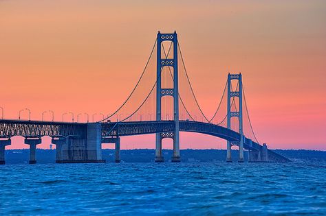 Mackinac bridge - Mackinaw Bridge, Grand Hotel Mackinac Island, Bridge Wallpaper, Mackinaw City, Mackinac Bridge, Michigan Travel, Mackinac Island, Pure Michigan, Northern Michigan