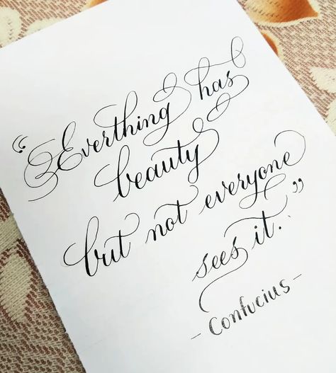 Copperplate Calligraphy Quotes, Pencil Quotes, Improving Handwriting, Flourishing Calligraphy, Paint Calligraphy, Modern Calligraphy Alphabet, Calligraphy Art Quotes, Calligraphy Writing Styles, Pencil Calligraphy