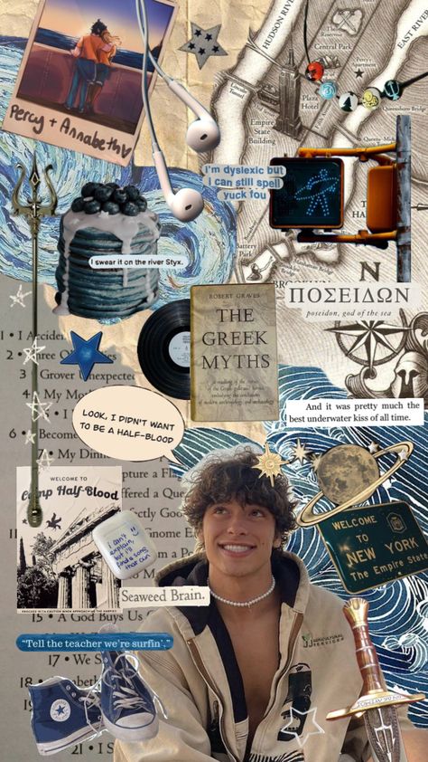 percy jackson! [ pjo ] Poseidon Percy Jackson, Kane Chronicals, Percy Jackson Wallpaper, Robert Graves, Cute Summer Wallpapers, Percy Jackson Books, Percy Jackson Fandom, Book Boyfriends, Camp Half Blood