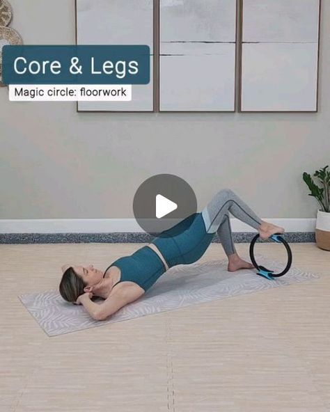 Kristine | Pilates Home Workouts on Instagram: "So many muscle groups covered in this series with the magic circle ⭕️ You'll feel it all through the hips - glutes, inner thighs, hip flexors - plus the hamstrings, abs, and low/mid back.   No magic circle? Try a small ball or blocks as a substitute.   One time through takes about 12-15 minutes. You can complete up to 3 sets.   Let me know if you liked seeing the advanced options here!   Find complete Pilates based fitness programs on my website.  Link in bio 🔗  ________" Magic Circle Pilates, Pilates Home, The Magic Circle, Feel It All, Pilates Workout Plan, Tabata Workout, Barre Workouts, Hamstring Workout, Advanced Workout