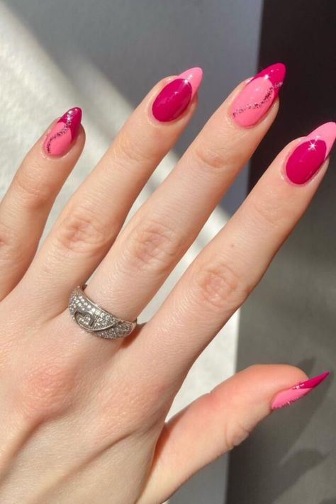 Magenta Nails, Royal Lineage, Your Highness, Pink Nail Art Designs, Hot Pink Nails, Pink Nail Art, Pink Barbie, Pink Nail, Magenta Pink