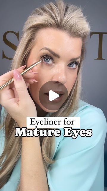 Using Eyeshadow As Eyeliner, Eyeshadow As Eyeliner How To Apply, Eyeshadow No Eyeliner, Eyeliner Over 40 For Women, How To Apply Eyeliner For Older Women, Eyeliner Over 50, Eyeshadow Eyeliner Tutorial, Eyeliner With Eyeshadow, Eyeshadow As Eyeliner