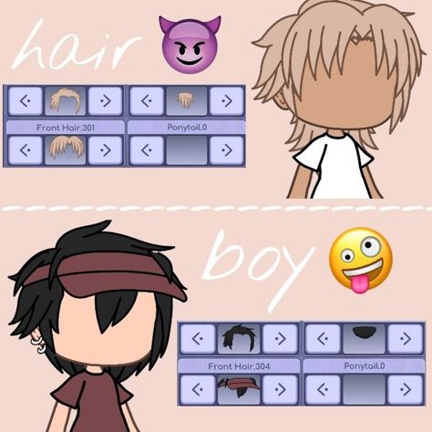 Gacha Life Outfits Boys Hair, Gacha Life Hairstyles For Boys, Gacha Life Boy Hair Ideas, Gacha Life Outfits Hair, Gacha Life Boy Hair, Gacha Life Hair Ideas Male, Gachalife Hair Ideas, Gacha Life Hair