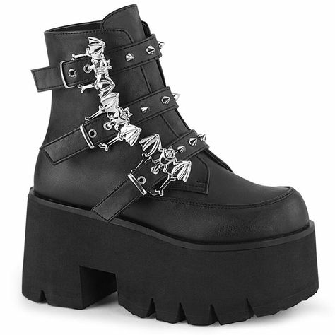 Demonia Boots, Alternative Shoes, Goth Shoes, Goth Boots, Demonia Shoes, Dr Shoes, Chunky Heel Ankle Boots, High Ankle Boots, Chunky High Heels