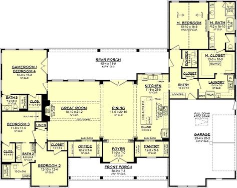 House Plans With Dual Fireplace, Plan 56478sm, Jack And Jill Bathroom, Farmhouse House, Farmhouse Plan, Building Section, House Plans Farmhouse, Modern Farmhouse Plans, Best House Plans