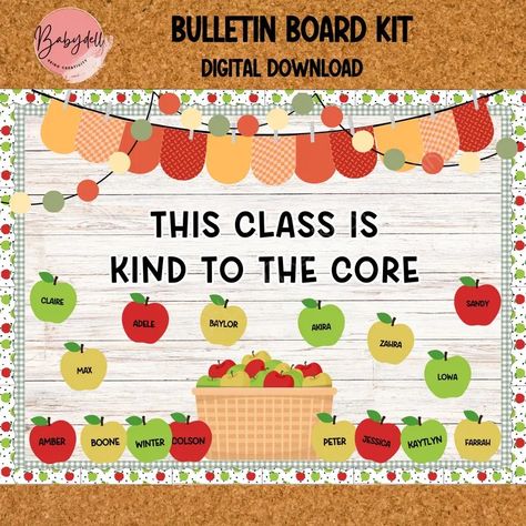 Sweet to the Core Apple Bulletin Board Kit Back to School Fall Classroom Decor Printable Apple Classroom Decoration - Etsy