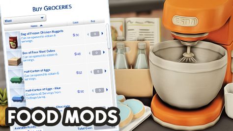 Sims 4 Healthy Food Mod, Functional Kitchen Appliances Sims 4, Sims 4 Crockpot, Microwave Sims 4 Cc, Sims 4 Mods Cooking, Sims 4 Baking Mod, Sims 4 Waffle Maker, Sims 4 Delivery Service, Sims 4 Functional Food Cc