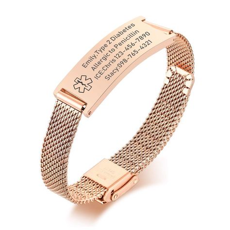 Vnox Bracelets Engraving Adjustable Stainless Medical Alert Bracelet Womens, Bracelets For Mom, Mens Bracelet Personalized, Mother Daughter Bracelets, Awareness Jewelry, Name Bracelets, Medical Id Bracelets, Medical Jewelry, Medic Alert Bracelets