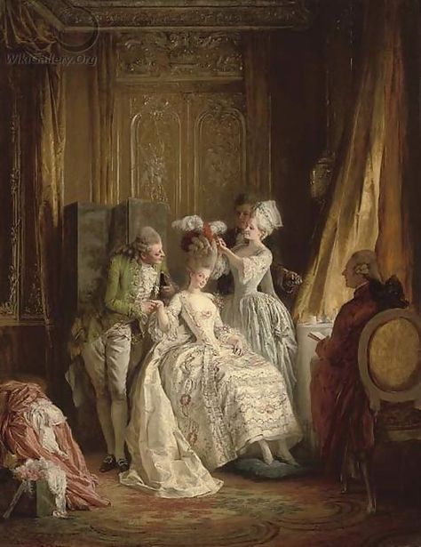 Tea at Trianon: Getting Ready Queen Marie Antoinette, Queen Of France, French Royalty, Rococo Fashion, Maria Theresa, French History, 18th Century Fashion, French Revolution, Wallpaper Vintage