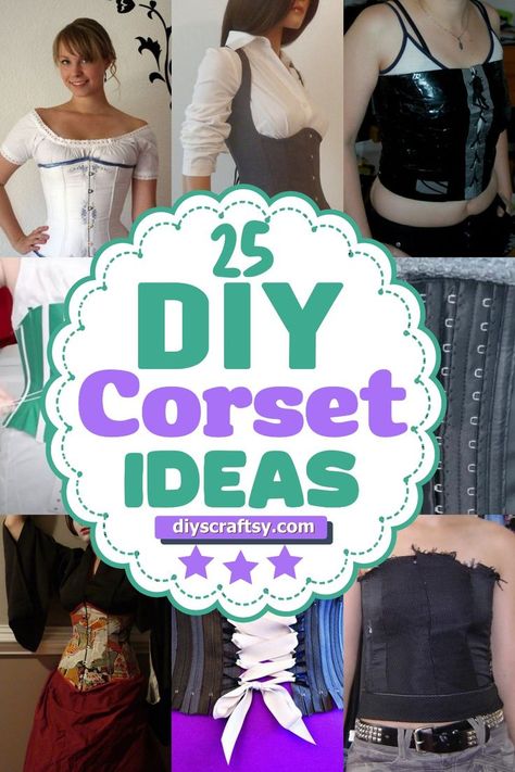 DIY Corset Ideas Diy Corset Easy, Printable Sewing Patterns Free, Diy Corset Top Pattern, Pdf Sewing Patterns Free, Corset Sewing Patterns, Free Dress Sewing Patterns, Diy Corset Top, Plush Sewing Patterns, Corset Ideas