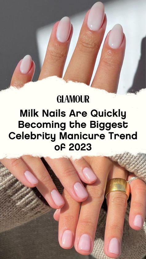 For the indecisive nail types out there, the semi-opaque milky pink is the perfect middle ground between getting a block color and a neutral hue, but it's more low-key than shouty nail art and it's subtler than the sheeny glazed donut manis that had us mesmerized over the past year. Light Opaque Pink Nails, Low Key Nails, Neutral No Chip Nail Colors, Glazed Milky Nails, Milky Pink Manicure, Pink Nails On Pale Skin, Light Pink Dip Nail Colors, Milky Opi Colors, Milky Dip Nail Colors