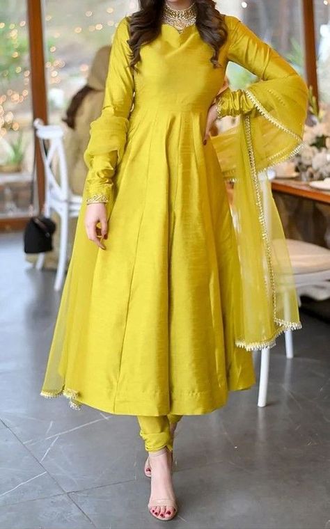 Mayon Dresses, Mustard Colored Dress, Mustard Yellow Dress, Floral Maxi Dresses, Mustard Yellow Dresses, Stylish Maxi Dress, Simple Style Outfits, Girls Dresses Sewing, Designer Kurti Patterns