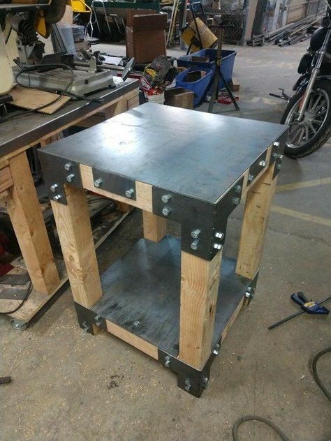 Welding Tables, Corner Brackets, Welding Cart, Vintage Industrial Design, Garage Work Bench, Vintage Industrial Furniture, Welding Table, Metal Welding, Shop Table