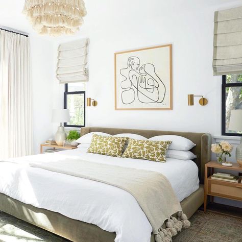 Rosa Beltran Design on Instagram: “I’m so excited to let you all know that at last this lovely bed is shoppable online from my furniture line @cladhome! You asked and we…” Winged Bed, Clad Home, Bungalow Renovation, Cama King, Eclectic Bedroom, Bed Styling, Bedroom Inspo, Cheap Home Decor, Home Decor Bedroom