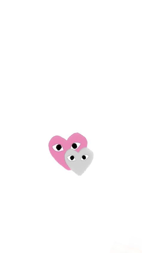 Pink Heart With Eyes, Hearts With Eyes Wallpaper, Heart With Eyes Wallpaper, Hearts With Eyes, Cdg Heart Wallpaper, Cdg Wallpaper, Cdg Heart, Heart With Eyes, Dope Wallpaper Iphone