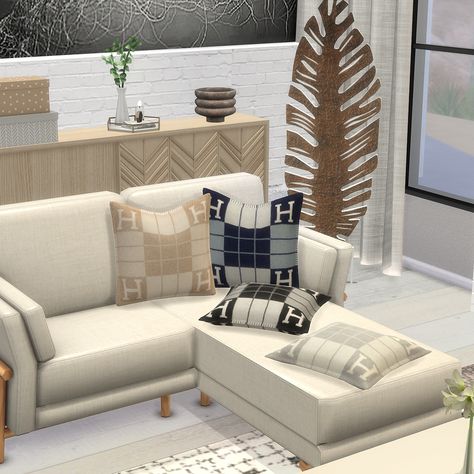 H Pillows - Build / Buy - The Sims 4 - CurseForge Sims 4 Throw Pillows Cc, Sims 4 Hermes, Sims 4 Cc Curseforge, Sims 4 Pillows Cc, Sims 4 Cc Pillows, Hermes Pillow, Hermes Blanket, Cc Packs, Letter Pillows