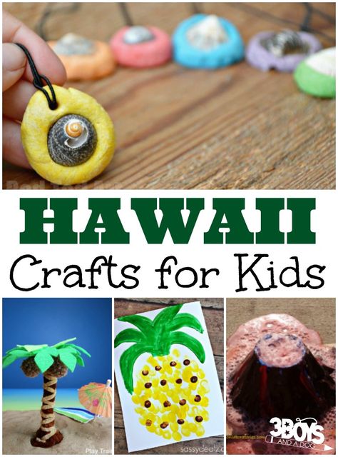 These fun and easy Hawaii crafts for kids are awesome for helping children learn about the 50th U.S. state! Hawaii Crafts For Kids, Hawaiian Kids Crafts, Luau Crafts, Around The World Crafts For Kids, Hawaii Crafts, Hawaiian Crafts, Hawaii Theme, State Crafts, Arts And Crafts For Teens