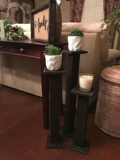 Large Floor Candle Holders, Floor Candle Holders Tall, Table Leg Candle Holder, Floor Candle Holders, Candle Stick Holders, Floor Candle, Building Furniture, Diy Candle Holders, Candle Maker